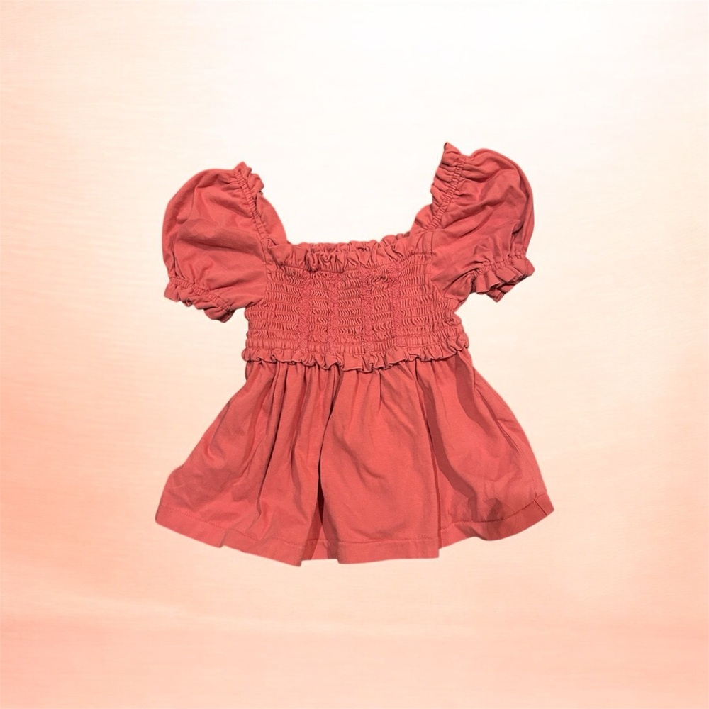 Polo by Ralph Lauren Kids Coral Puff Sleeve Blouse 4T